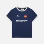 Scuffers Block T-Shirt Dark Blue Front | IF1-91732