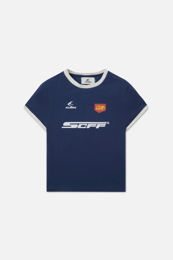 Scuffers Block T-Shirt Dark Blue Front | IF1-91732 Scuffers Block T-Shirt Dark Blue Front | IF1-91732