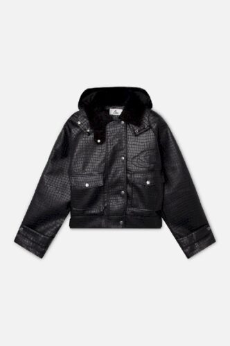 Scuffers Croc Jacket Black Front | VJ9-61045
