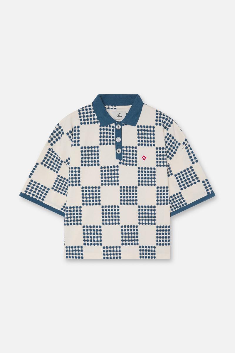 Blue Chess Blue Polo Men’s Front Blue Chess Blue Polo Men’s Front