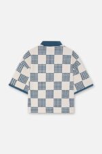 Blue Chess Blue Polo Men’s Back side