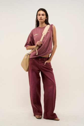 Burgundy Men’s Sign Burgundy T-shirt Full Look