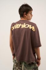Brown Sign Brown T-shirt Men’s Full Look Back